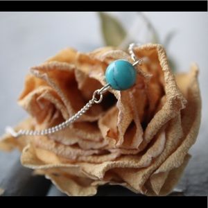 Blue Marble Bead Bracelet